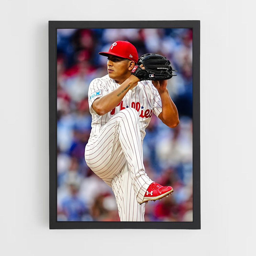 Poster Le Lanceur des Phillies – affiche Baseball (vue 2)